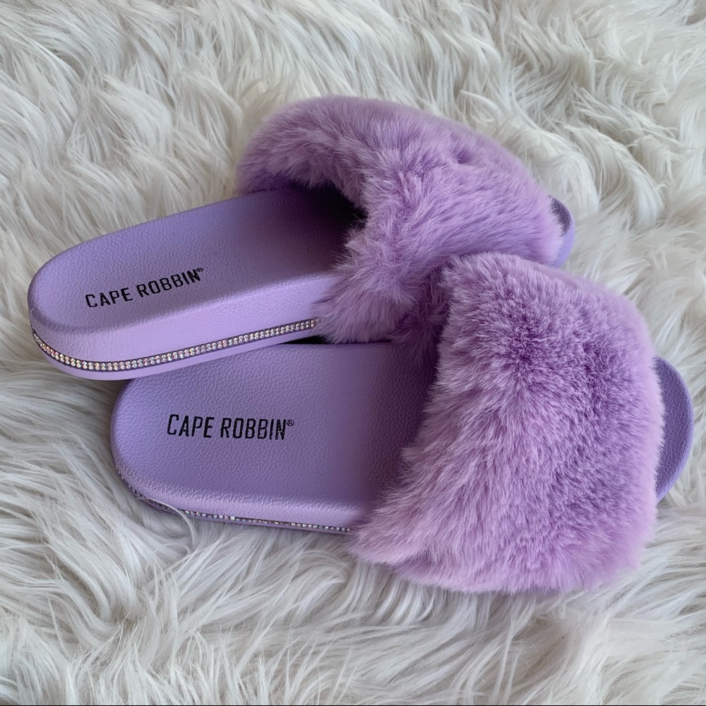 Dollskill purple rhinestone slides/ slippers 💜